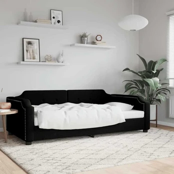 Lova Sofa, juodos spalvos, 90x190cm, audinys