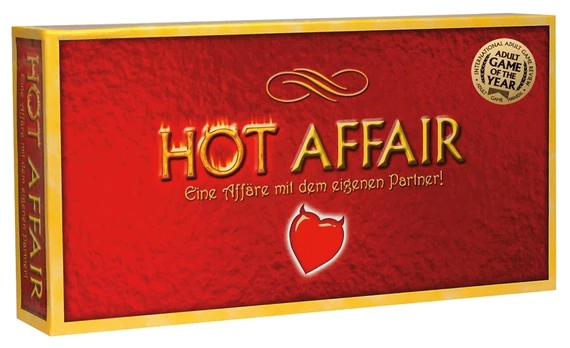 HOT AFFAIR Couples Game - Board Set with 4 Activity Card Decks, German