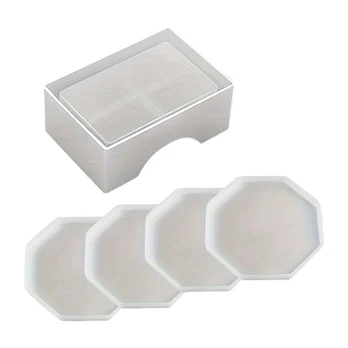 Silikoninė forma, Octagonal Coaster Set (4 Coasters 1 Box)