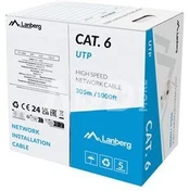 Lanberg | LAN Cable Cat.6 305M Solid CCA Grey Fluke Passed | LCU6-15CC-0305-S
