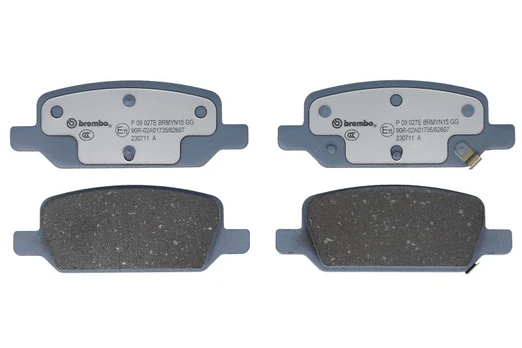 Stabdžių trinkelių rinkinys, diskinis stabdys BREMBO P 09 027E