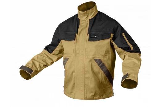 Švarkas HOGERT WORKWEAR Edgar, 97% medvilnė, 3% elastanas, smėlio spalva, L (52) dydis, CE