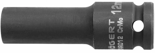 Smūginis lizdas 1/2", 12 mm, CrMo, gilus