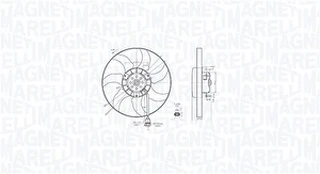 Ventiliatorius, radiatoriaus MAGNETI MARELLI 069422887010