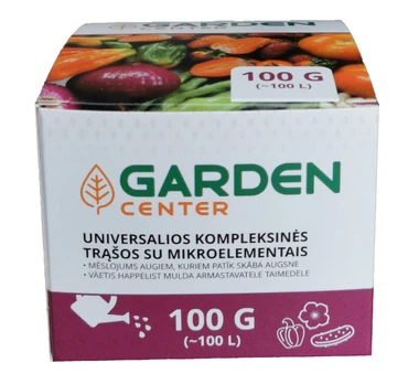 Trąšos universalios Garden Center, birios, 0.1 kg
