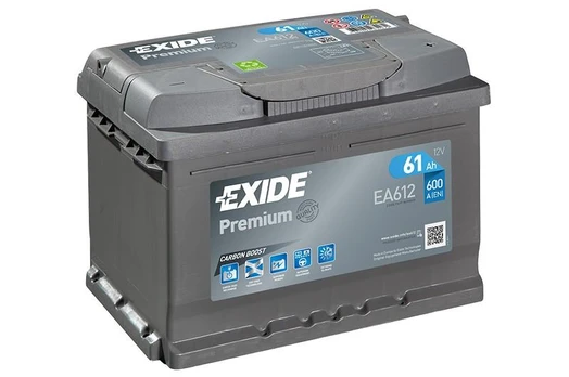 EXIDE Premium EA612 61Ah 600A (EN) akumuliatorius