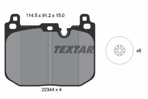 TEXTAR 2234401 Brake pad set