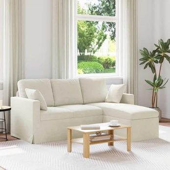 Sofa Kreminė 198 x 134 x 80 cm Aksomas