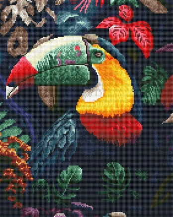 Deimantinė mozaika OhArt Graži papūga 40x50 cm, 40x50