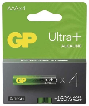 Bateria alkaliczna, AAA, 1.5V, GP, blistr, 4-pack, ultra plus