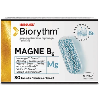 BIORYTHM magnis B6 kapsulės, N30