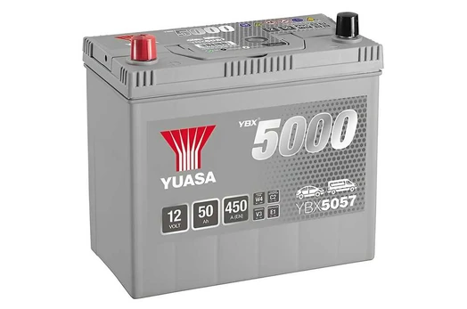 YUASA YBX5057 Sidabrinis 50Ah 450A (EN) akumuliatorius