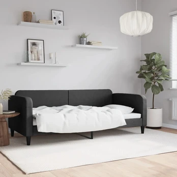 Sofa, juodos spalvos, 90x200cm, audinys