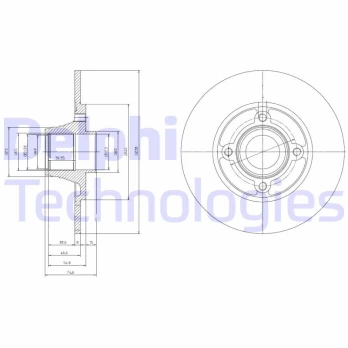 Stabdžių diskas DELPHI BG9033RS