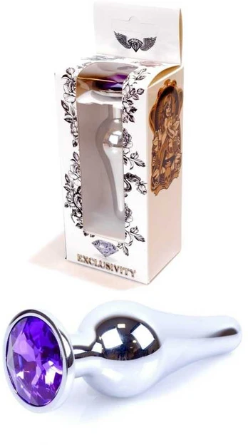 B Series Heavyfun Plug-Jewellery Sidabrinis BUTT PLUG- Violetinė