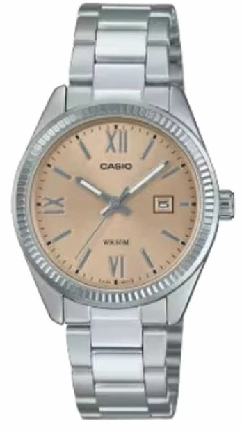 Laikrodis moterims Casio LADY DATE - CHAMPAGNE Sidabras (Ø 30 mm)