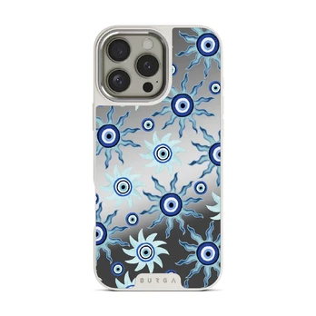 Blue Gaze - iPhone 16 Pro Case, Elite Mirror Light (MagSafe) / Silver