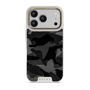 Night Black Camouflage - iPhone 17 Pro Case, Elite Light (MagSafe) / Gold