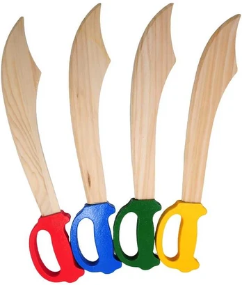 Medinis pirato kardas, 50 cm - Mėlyna