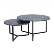 Coffee table AKIRA 2pcs set D80xH45cm, D60xH37cm, dark pilkas kaina