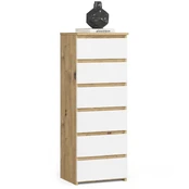 Komoda CL6 40 cm, ąžuolo/balta kaina