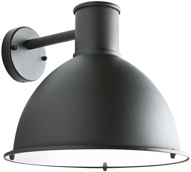 Sieninis lauko šviestuvas WORK, E27, juodas, IP44, 9526