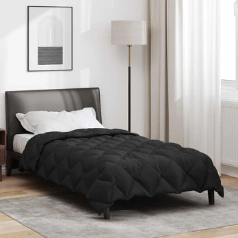 Žiemos antklodė Juoda 200 x 135 cm Mikropluoštas