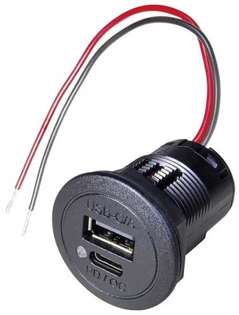 Procar By Paroli USB-C stik til indbygning med LED lys