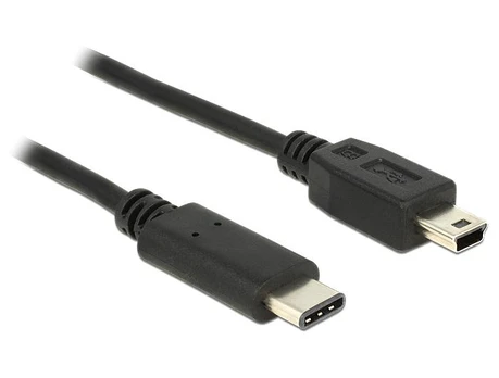 USB kabelis Delock USB-C – miniUSB 0,5 m juodas (83335)