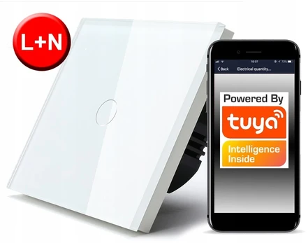 Rtx jutiklinis wifi jungiklis tuya 1 grandinės baltas # L+n
