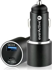 Everactive 36W automobilinis USB QC3.0 ir USB-C PD įkroviklis