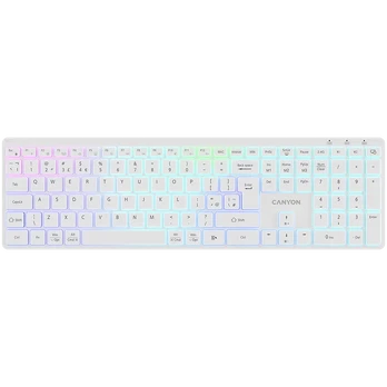 CANYON keyboard HKB-W11 UK/US RGB Dual Mode Wireless Baltas