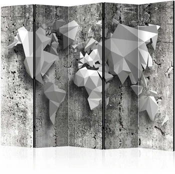 Artgeist Pertvara - World Map: Origami II [Room Dividers]