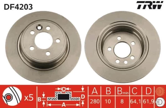 TRW DF4203 Brake Disc
