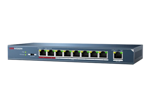 9 prievadų, 8 PoE komutatorius Hikvision DS-3E0109P-E(C)