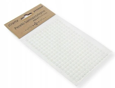 Baltos lipnios dekoratyvinės perlelės 6mm