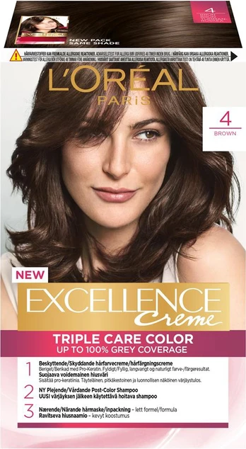 Plaukų dažai L'Oreal Excellence Creme, True Brown, 4.00, 0.176 l