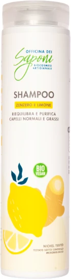 Ekologiškas imbiero ir citrinų šampūnas, 200 ml