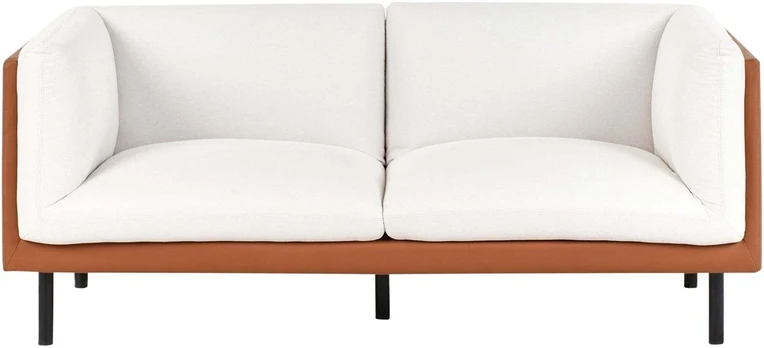 Beliani 2-vietė sofa VORGOD, kreminė balta