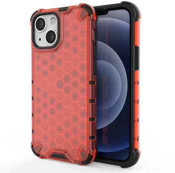 Hurtel Apsauginis Honeycomb dėklas iPhone 13 mini – raudonas