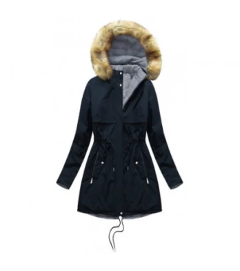 REVERSIBLE HOODED JACKET NAVY BLUE-GREY (W214BIG) striukė