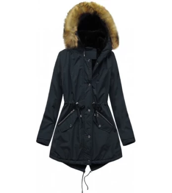 NAVY PARKA JACKET (B2628) striukė