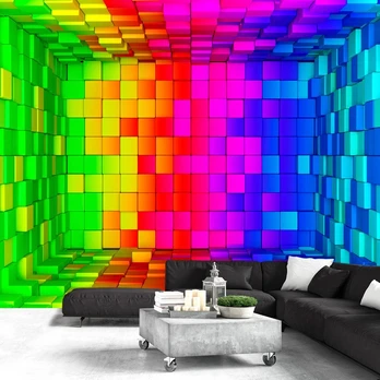 Artgeist Fototapetas - Rainbow Cube