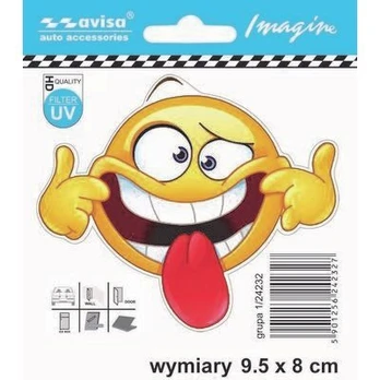 Lipdukas automobiliui "Šypsena", 9x9 cm, Avisa