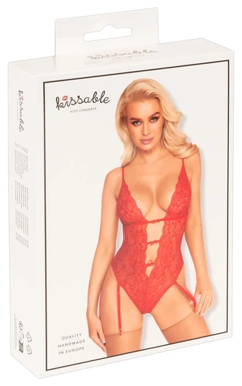 Kissable Body red S/M glaustinukė