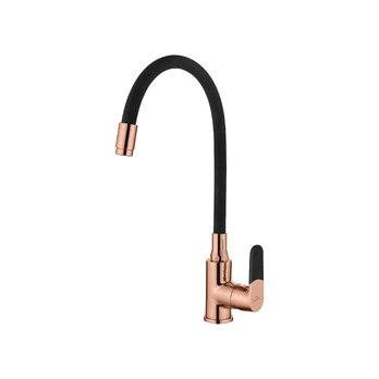 Plautuvės maišytuvas INVENA MAGIC ROSE GOLD, juodos sp.