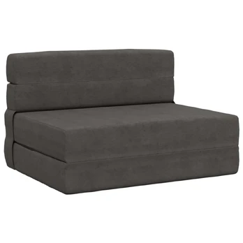 Sulankstomas Sofas-Lova Tamsiai pilka 190 x 100 x 15 cm