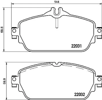 Stabdžių trinkelių rinkinys, diskinis stabdys BREMBO P50118
