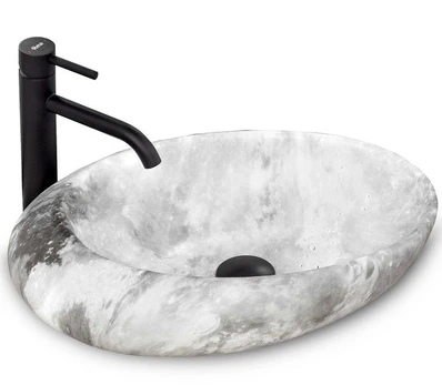 Praustuvas Rea Stone Roxy C, keramika, 49 cm x 31 cm x 13.5 cm