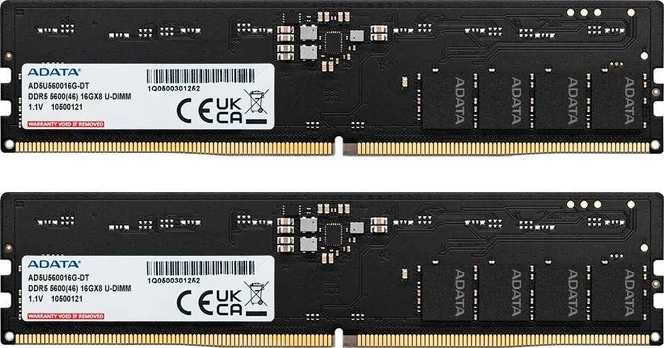 RAM atmintis ADATA DDR5, 32 GB, 5600MHz, CL46 (AD5U560016G- DT)